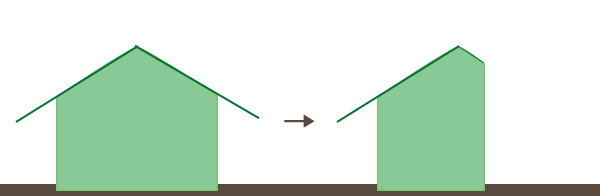 case4　平屋の一部を撤去