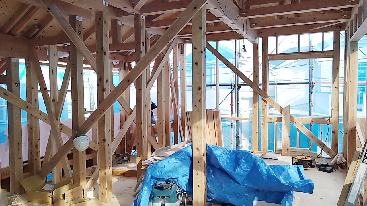 2/28(土)光設計の「スロープ玄関の小さな木の家」住まいの「なかみ」構造見学会